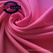 Piquestoff aus 100% Polyester fluoreszierendem Rot für Sportbekleidung